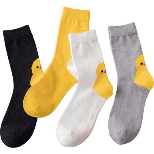 Animal Print Duck Cute Sock Cartoon Calcetines Harajuku Kawaii Women Skarpetki Kobieta Skarpety Mujer Meias Calcetas Funny Socks