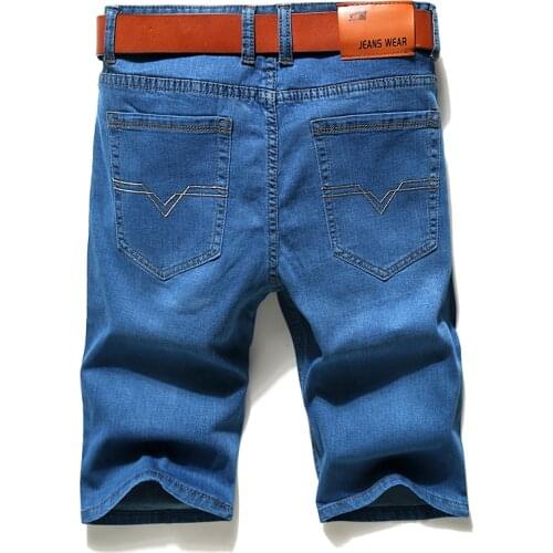 2021 Summer MenS Thin Slim-Fit Denim Shorts Business Casual Fashion All-Match Stretch Loose Cropped Trousers Male Brand Jeans