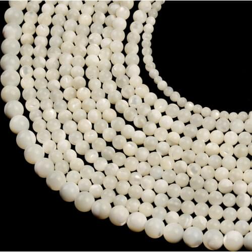 Natural Mother Of Pearl Shell Beads,2mm,3mm,4mm,6mm Micro Tiny Beads, Round Spacer beads ,Mini Stone beads,15.5"/string