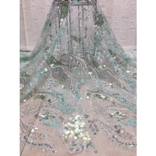 The latest French sequined tulle lace fabric 2020 high-quality Nigerian lace fabric embroidered African lace fabric FJ40701