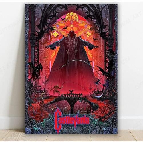 Poster Castlevania Anime Canvas Painting Wall Art Posters Prints Wall Pictures for Living Room Home Cuadros Decor