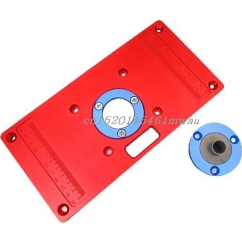 Aluminum Alloy Router Table Insert Plate with Ring for Wooden Benches RT0700C