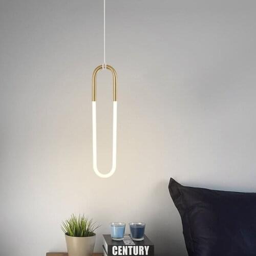 Bedside Small Pendant Nordic Postmodern Minimalist Bar Corridor Restaurant Clothing Store U-shaped Bedroom Decorative Lamp