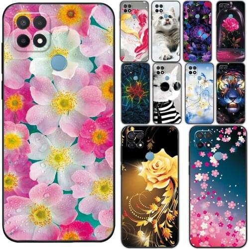For OPPO A15 Case 6.52" Shockproof Phone Case For OPPO A15 a15 Flower Style Fashion Cover For OPPO A15 A 15 Soft Silicone Fundas