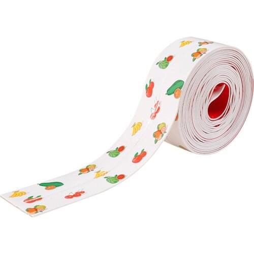 Transparent Fruit Pattern Anti-oil Tape Mildew Proof Waterproof Tape Kitchen Sink Stove Edge Self-adhesive Seam Sticker