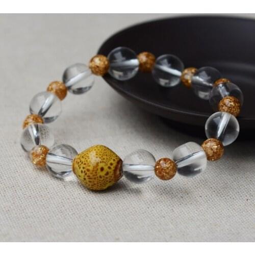 Drop Shipping Women Bracelets Bangles White Crystal Bracelets Ceramic Beads Hand String Gift for Women Fashion Jewelry