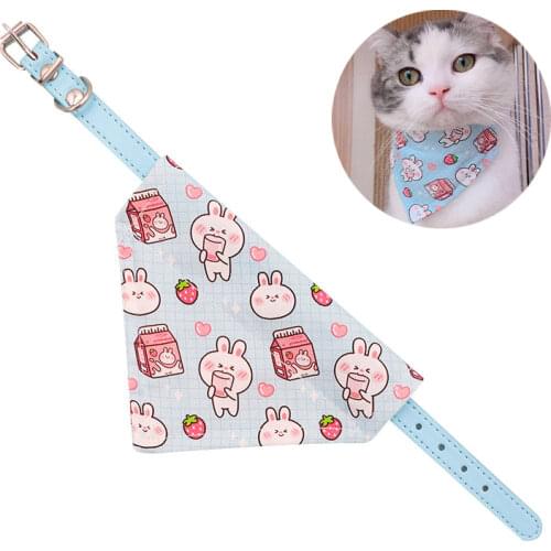 Adjustable Dog Collar Puppies Triangle Bandana Cat Bib Kitten Saliva Towel Japanese-style Dog Accessories Handmade Pet Products