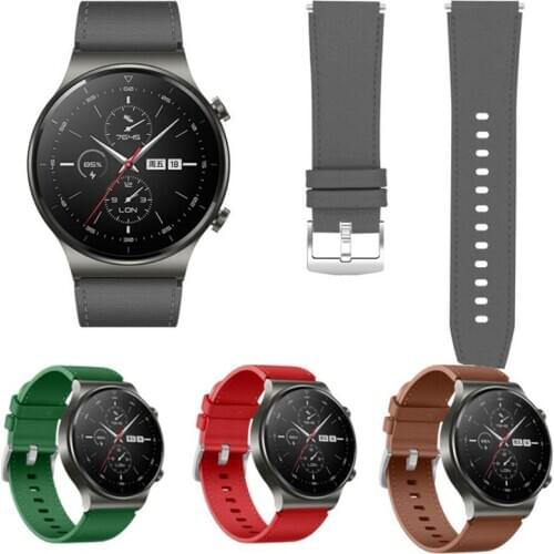 22mm Genuine leather Strap Smartwatch Replacement Part Wrist Band Watchband For Huawei Watch GT2 Pro Smart Wristband Accessories