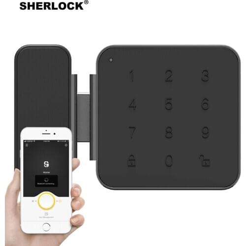 Sherlock G1 Smart Lock Safe Glass Password Door Lock Office Keyless Digital Electric Lock Bluetooth Integrated Lock APP Control