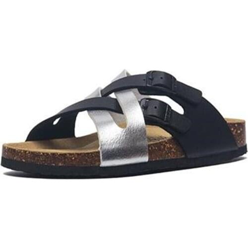 Flat Cross Strap Cork Slippers Male Summer Lovers Beach Outdoor Roman Style Color Matching Versatile College Mens Shoes 35-45