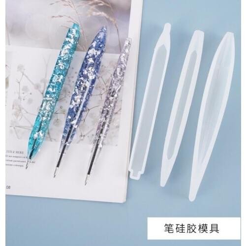 Silicone Mould Dried Flower Resin Decorative Craft DIY Ballpoint pen Pole shpe Type epoxy resin molds for jewelry