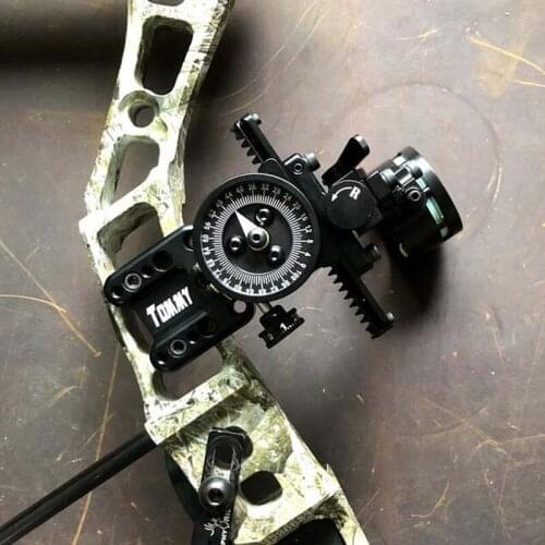 Archery Compoun bow Hogg Tommy Sight Single Pin Adjustable Pointer HRD Technology Hunting