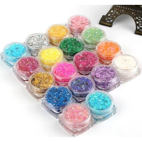 Nail Art eyeshadow Diamond Shimmer Sequins Glitter Monochrome Eyes shadow Mermaid Cosmetics Mat Party Nails Decoration TSLM1