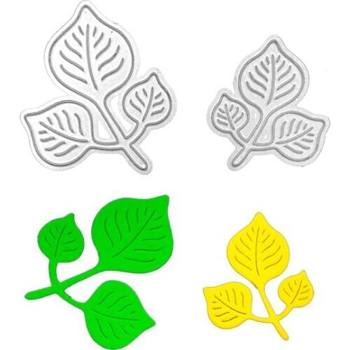 Julyarts Leaves Die Cuts Scrapbooking Craft Dies Molds Stencil Carbon Steel Silver DIY Scrapbook Paper Album Embossing Stencil