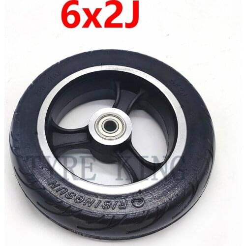 Explosion-proof 6 Inch Solid Wheel tyre 6x2 Solid Tire and Alloy Rim for Fast Wheel F0,jackhot,Nes Carbon Fiber Scooter