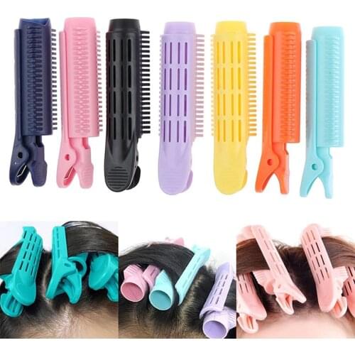 2pcs Natural Fluffy Hair Clip Curly Hair Plastic Hair Root Fluffy Clip Bangs Hair Styling Clip Hairpins Hair Accessories