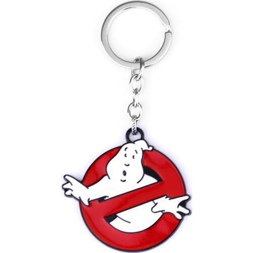 Movie Ghostbusters Sign Key Chain Alloy Keychain Accessories Pendant Key Ring Charms Keychains for Ladies