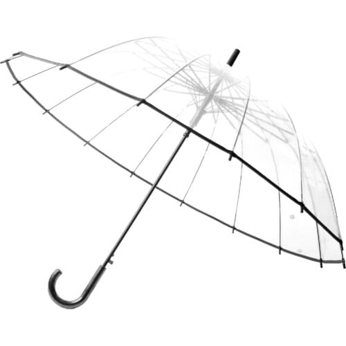 Transparent Umbrella Women Large Long Handle Umbrella 16 Bone Windproof Ladies Kids Double Rain Umbrellas Paraguas Gift SY322