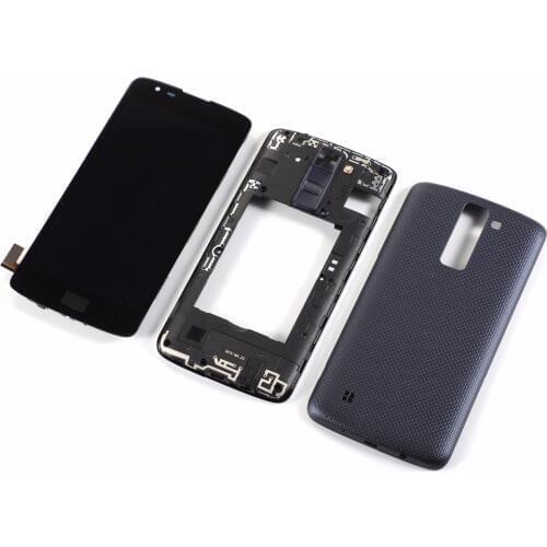 Original For LG K8 LTE K350 K350N K350E K350DS LCD Display Touch Screen+Housing Frame Battery Back Cover free shipping