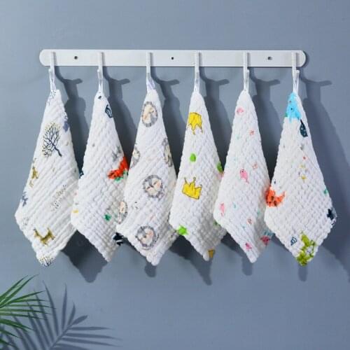 1pcs/Lot Baby Handkerchief Square Fruit Pattern Towel 28x28cm Muslin Cotton Infant Face Towel Wipe Cloth Baby Stuff for Newborns