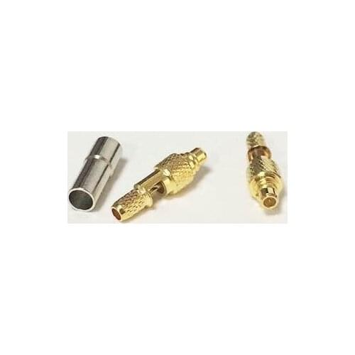 1PC new MMCX male RF coaxial connector crimping RG316, RG174, LMR100 cable straight gold-plated adapter