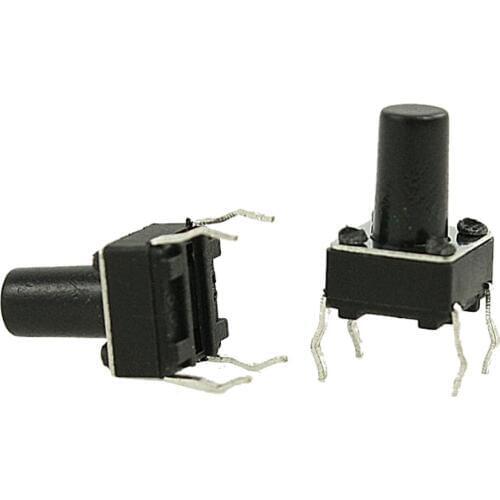 100 Pcs 6 x 6 x 9mm Momentary Tactile Tact Push Button Switch 4 Pin DIP.Bjpg