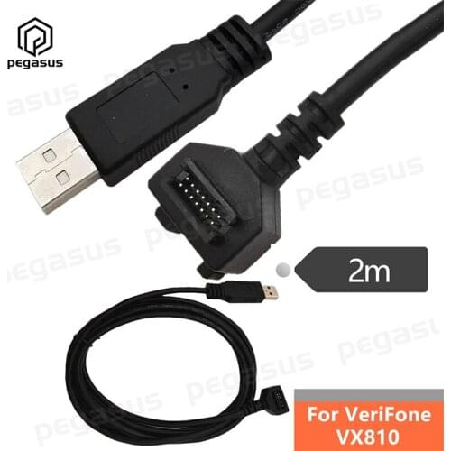 2 Meters USB Cable14 Pin Pitch 1.27 IDC to USB 2.0 A Male Cable For Verifone VX805 VX820