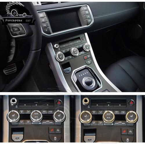 4 pcs 3 Colors Volume Air Conditioning Car Button Decoration Car Sticker-styling For Land Rover Range Rover Sport Evoque