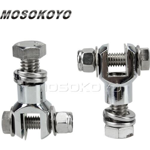 50900-72 Motorcycle Chrome Male Mount Footpegs Foot Peg Clevis for Harley Dyna 883 SPORTSTER Touring YAMAHA Universal Clevis
