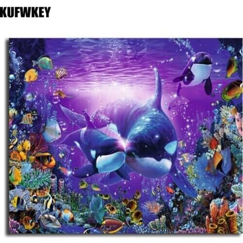 DIY Diamond Embroidery Full square Diamond painting sea fish Cross Stitch rhinestone mosaic Pasted picture Home Decor art&Crafts