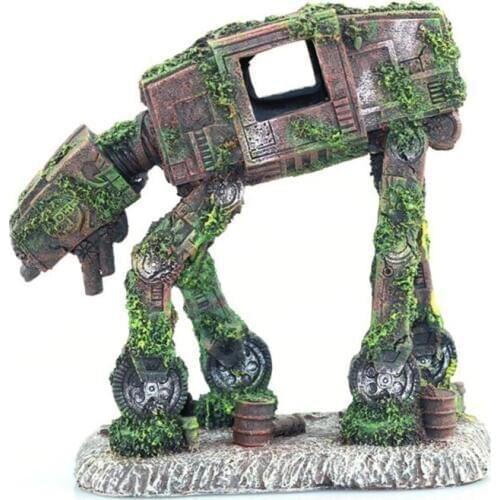 Autobot Robot Dog Shape Aquarium Landscape Decorations Simulation Fish Tank Pet 37MB
