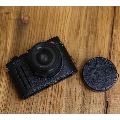 AYdgcam Handmade Genuine Leather Camera case Video Half Bag Thumb rest Hos Shoe For Leica Q2 Retro Vintage Bottom Case