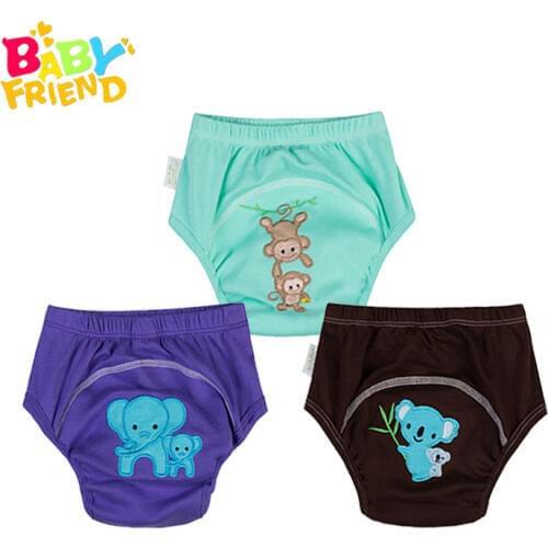 Babyfriend 3pcs Reusable Baby Training Pants Infant Waterproof Pant Toddler Potty Underwear Newborn Boy Girl Nappy Panties