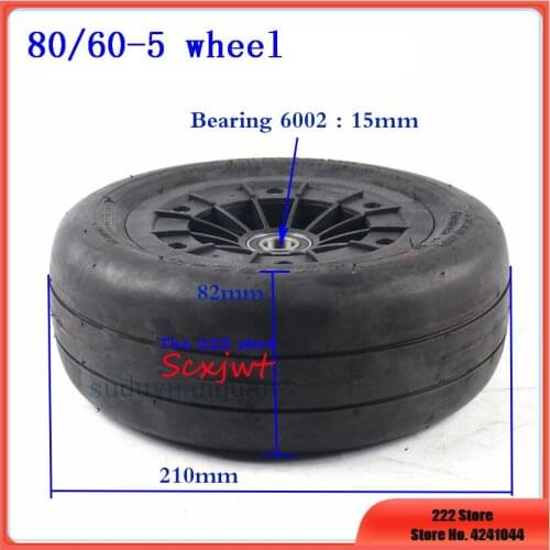 80/60-5 tubeless tire vacuum tyre with bearing wheel hub for DIY Go-kart electric four-wheel motorcycle 80/60-5 inch wheels