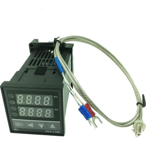 REX-C100 Digital PID Temperature Control Controller Thermostat Relay output 0 to 400C with K-type Thermocouple Probe Sensor