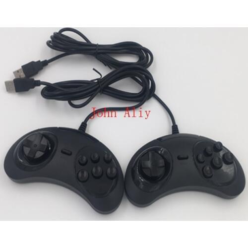 Hot sale Gamepad USB Game Controller Wired 6 Buttons Joypad for SEGA Genesis/MD2 Y1301/ PC /MAC Mega Drive Gaming Joystick Holde