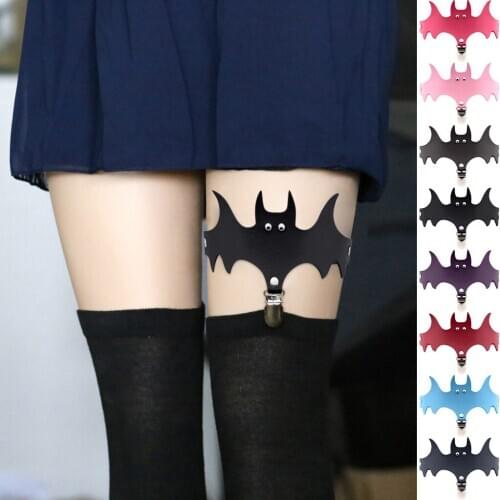 Halloween Bat Wing Garter Lady Adjustable Thigh Leg Stockings Suspender Garter Belt Fashion Women Leg Garter пояс для чулок
