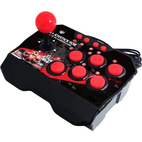 4-in-1 Retro Arcade Game Joystick Station USB C Wired TURBO Fighting Rocker Controller for N-Switch/PS3/PC/Android Games Console