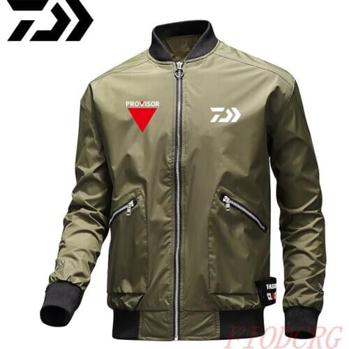Daiwa Fishing Jacket Men Patchwork Thin Button Spring Autumn Outdoor Fishing Clothing Sports Fishing Shirt Cycling Casual Coat