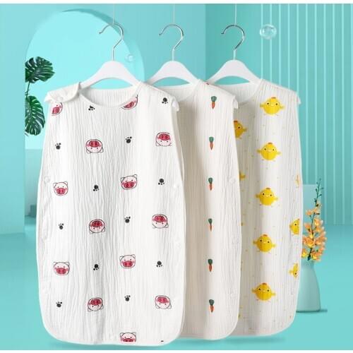 Summer muslin sleeping bag muslin Baby Sleeveless Sleeping Bag kids children toddle bedding Baby De Dormir Para Sacks Sleepsacks