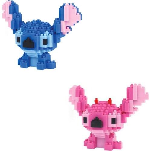 Hot classic cartoon LITTLE figures Lilo & Stitch Angel Alien monsters model bricks micro diamond building blocks toys child gift