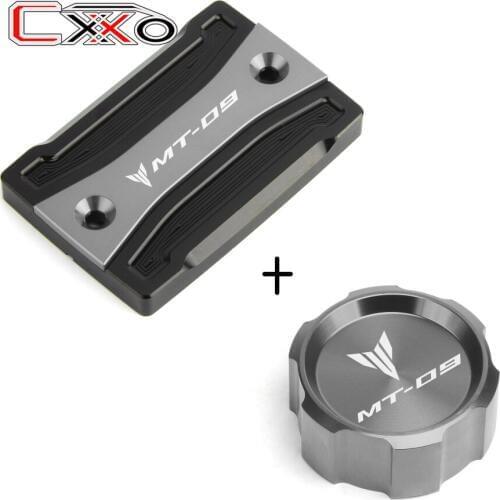 Top selling CNC Front & Rear Brake Fluid Reservoir Cap cover For YAMAHA MT09 mt09 mt-09 FZ09 fz-09 2014 2015 2016 2017 2018 2019