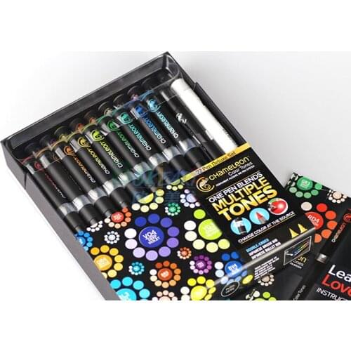 UK Original Chameleon marker Pens 5/22/30/52 color Gradient chameleon Paintbrush cartoon design kids watercolor marker pen gift