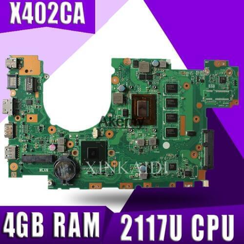 X402CA X502CA Laptop motherboard for ASUS X502C X402C F502C F402C Mainboard for laptop with 4 g RAM 2117U CPU Tests 100% OK