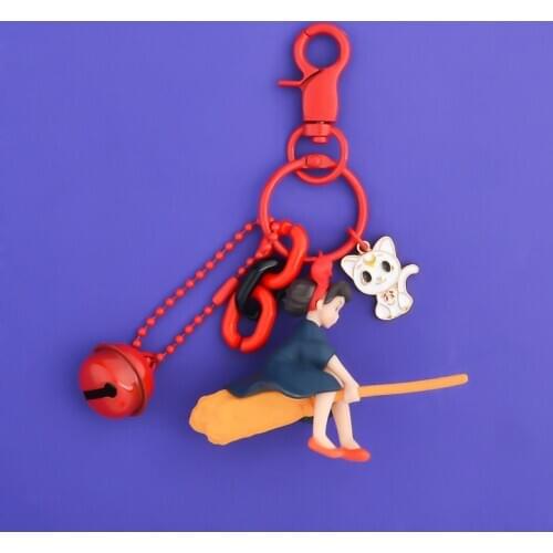 Fashion magic girl Keychains Plastic Rope Jewelry Charms Bags Pendant Decoration Key chains Ornaments New Year Gifts