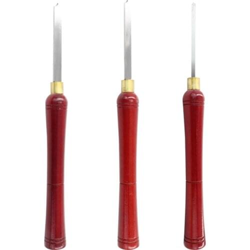 6/10/12.5mm Lathe Chisel Set Lengthening Wood Carving Knife Turning Tool New White Steel with Wood Handle Woodworking Tool