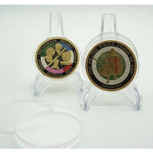Newest Put on the Whole Armor of God Commemorative Challenge Coin Collection Gift Home Decoration