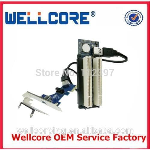 PCI-e to 2 PCI Riser Card PCI express to PCI 32bits Standard 2 Slot adapter