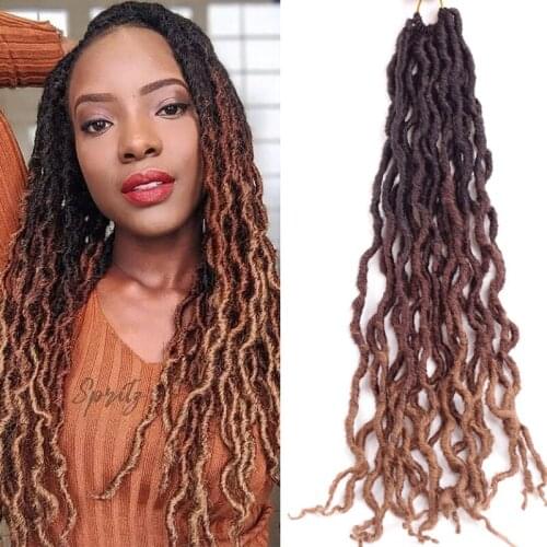 Full Star Synthetic Crochet Braids Hair Goddess Faux Locs Ombre Curly Soft Dreads Dreadlocks For Black Woman Extensions