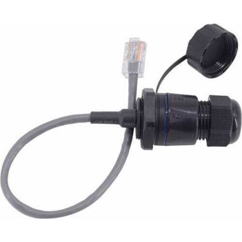 RJ45 Network Cable Waterproof Aviation Plug Socket No Shielded CAT5E RJ 45 M25 Water Proof Network Connectors with 1 Lid